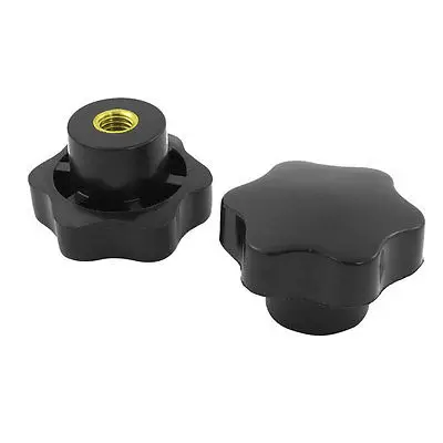 

2 Pcs 8.5mm Dia Female Thread Bakelite 50mm Dia Clamping Knob