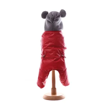 

Red Pink Silver Colors Warm Four Feet Dog Clothes for Autumn and Winter Cotton Padded Warm Four Feet French Bulldog Clothes