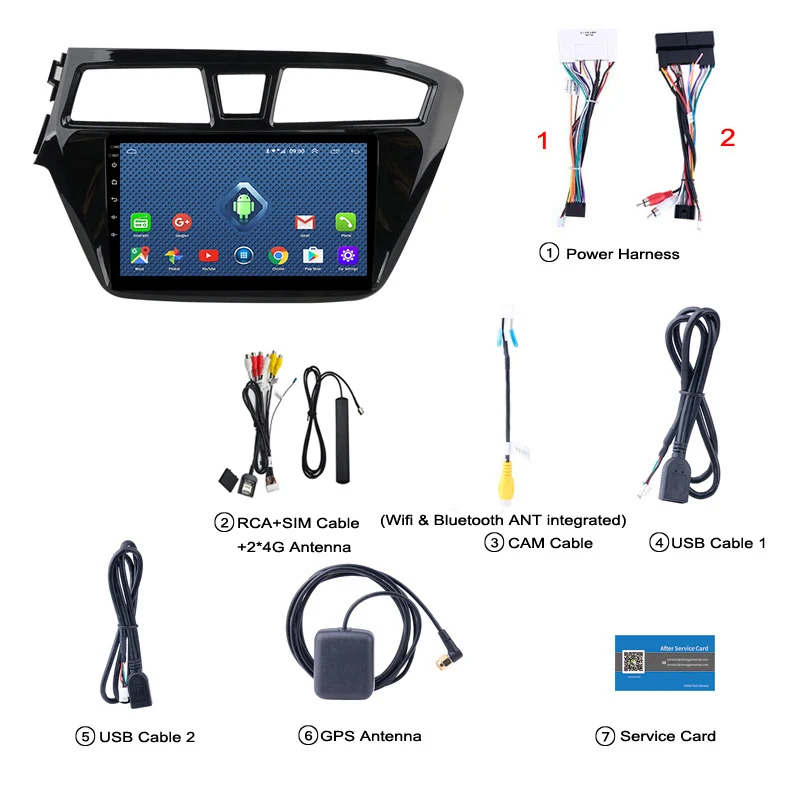 Cheap 4G Lte All Netcom 9 inch Android 8.0 CAR gps Navigation Radio For Hyundai i20 2015-2018 Car DVD Player 4