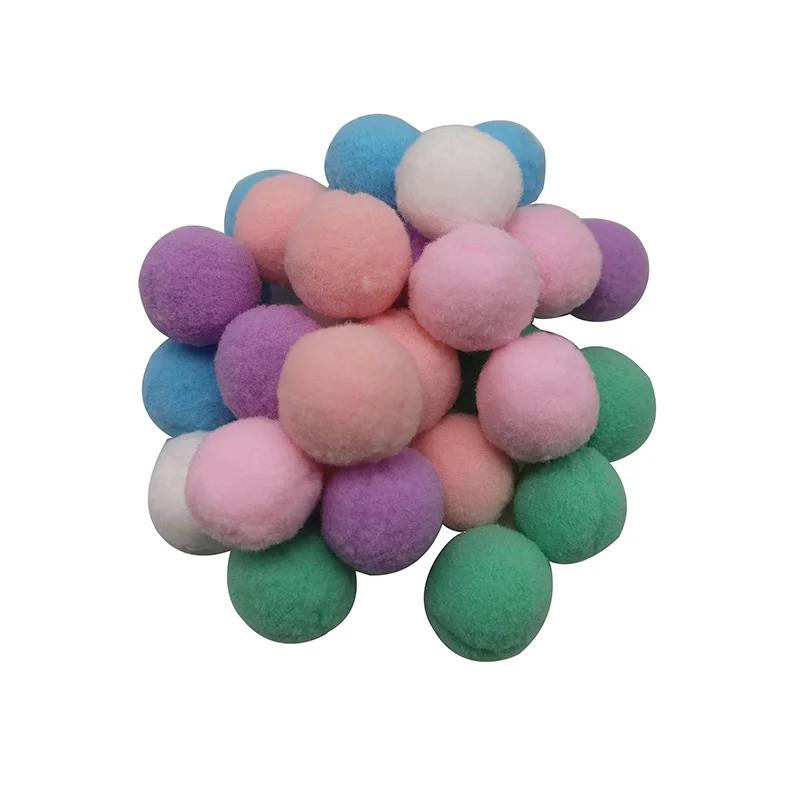 Cat Pompoms Colorful Cat Toys for Indoor Cats To Catch Chase, Plush Scratching DIY Kitten Chew Toys, Interactive Toys for Cats