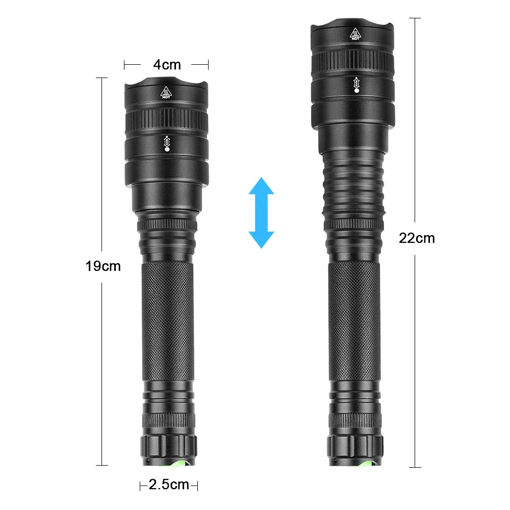 Anjoet тактический фонарь xhp50 led ультра яркий водонепроницаемый фонарь Zoom фонарь Перезаряжаемый 18650 Наружный свет для кемпинга
