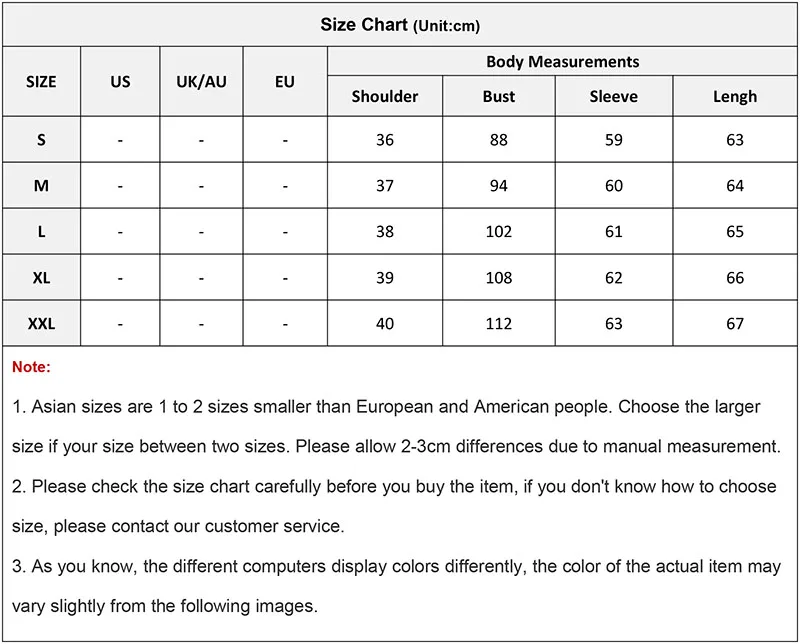 连衣裙尺码表(1)