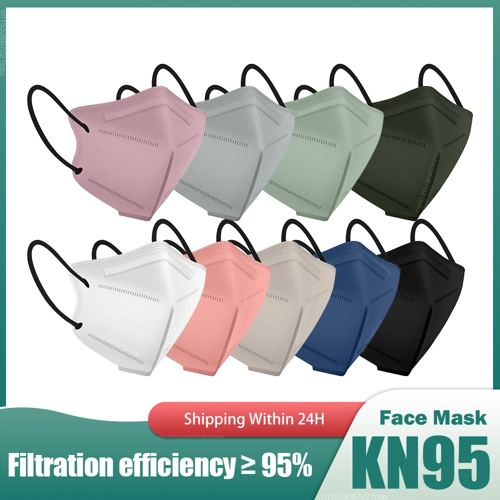 5D Protective Face Mask KN95 Mascarillas FPP2 5 Layers FFP2 Colores FFP2mask Adult Respirator KN 95 Mascherina FFPP2 | Безопасность и