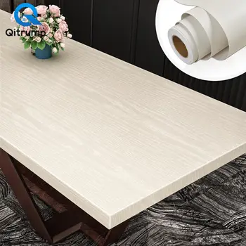 

Home Improvement PVC Self Adhesive Waterproof Wood Grain Wallpaper Desktop Cabinet Wardrobe Furniture Wall Sticker Contact Paper