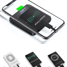 Беспроводное зарядное устройство индукционный приемник Qi зарядный адаптер для iphone 7 6 6S 5s Micro usb type C Беспроводная зарядная площадка разъем док-станции