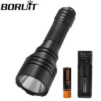 

BORUIT C8 LED Flashlight Waterproof IPX7 Hand Torch Lantern USB Charger 5 Modes For Camping Hiking Hunting Fishing Flashlight