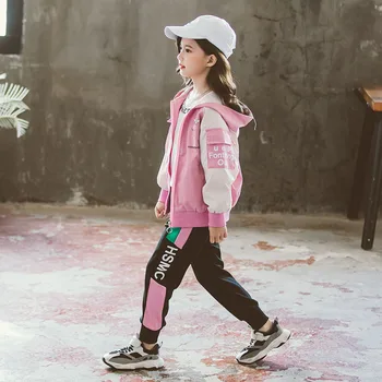 

Girls Spring and Autumn Set 2020 New Style Korean-style Childrenswear Western Style Casual Female Big Kid Children Sports Clothi