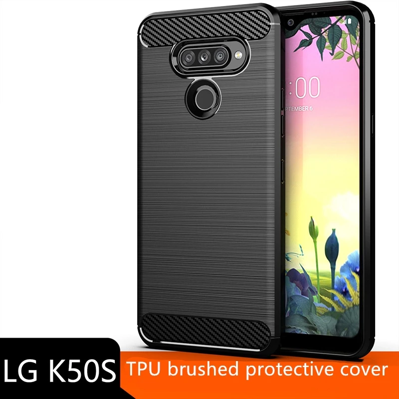 Чехол для LG k50s мобильный телефон защитный чехол с матовым узором из углеродного