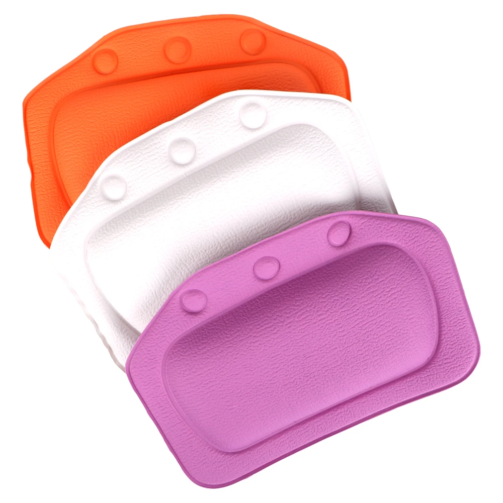 Home Bathtub Pillow Bath Accessories PVC With Suction Cup Soft Headrest