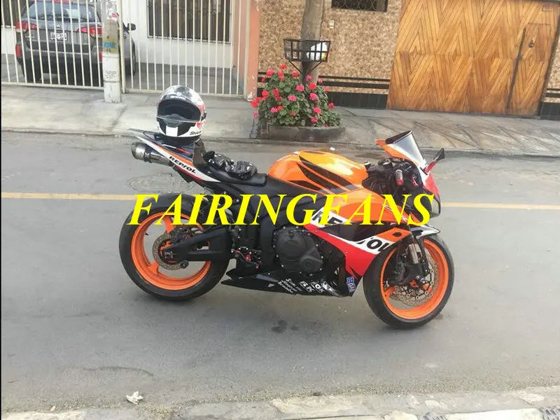 Инжекторный комплект для HONDA CBR600RR F5 07 08 CBR 600 RR CBR 600 RR CBR 600 2007 2008 REPSOL оранжевые обтекатели комплект+ подарки HJ27