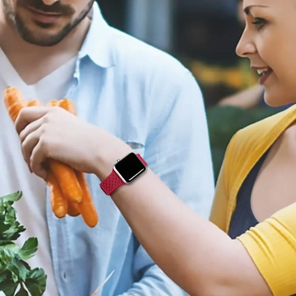 Силиконовый ремешок для apple watch 44 мм 40 мм iwatch 42 мм 38 мм браслет с тканым узором ремешок для apple watch 4 5 3 2 1
