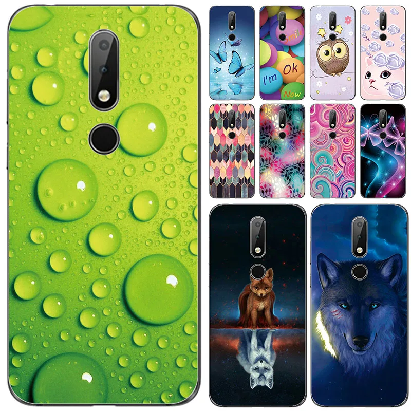 Мягкий чехол для телефона Nokia X7/7 1 Plus/8 чехлы с изображением панды цветные цветы