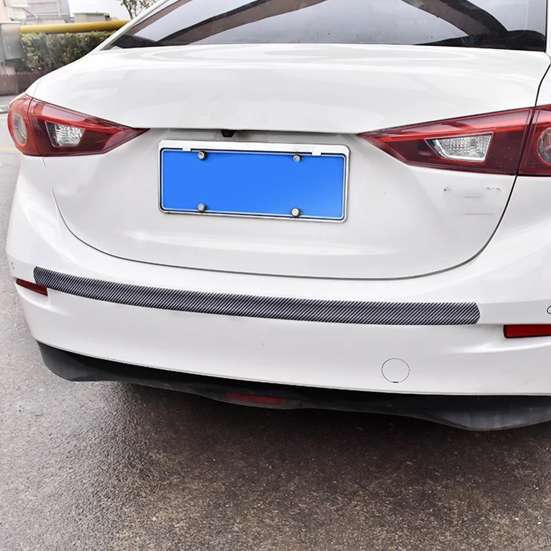 DIY Универсальный ПВХ углеродное волокно 250 см x 5 см Автомобильная дверь педаль бампера анти столкновения/фрикционная защита наклейка