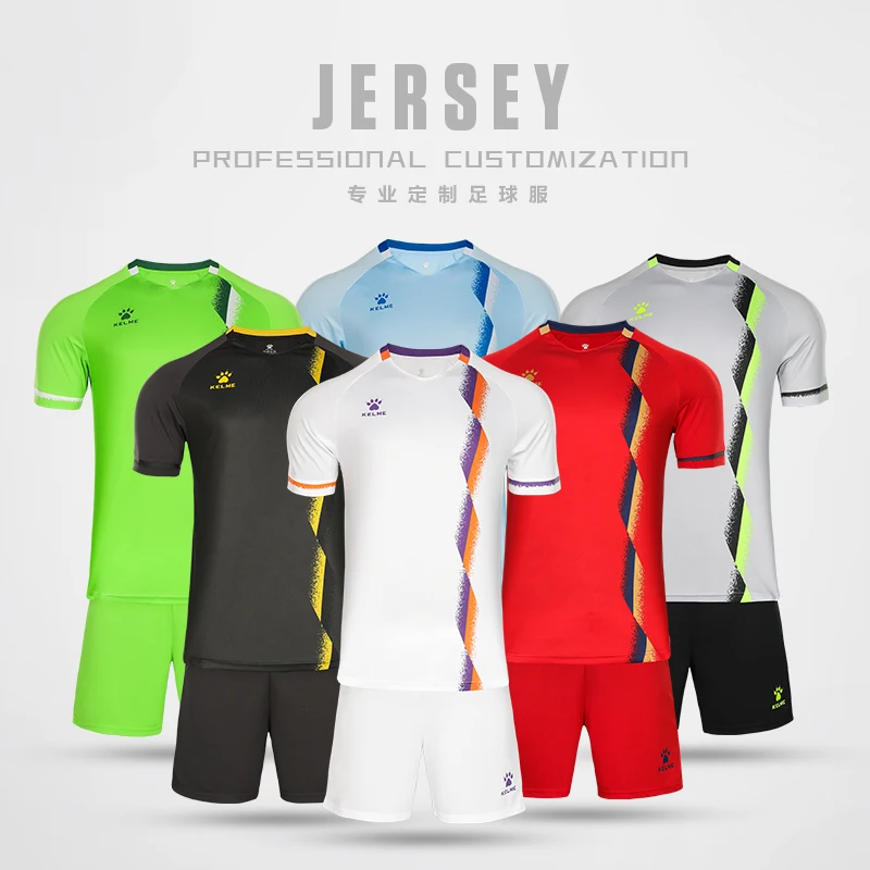 Kelme Men's Football Uniform Kid Soccer Jerseys Tracksuit Sportswear