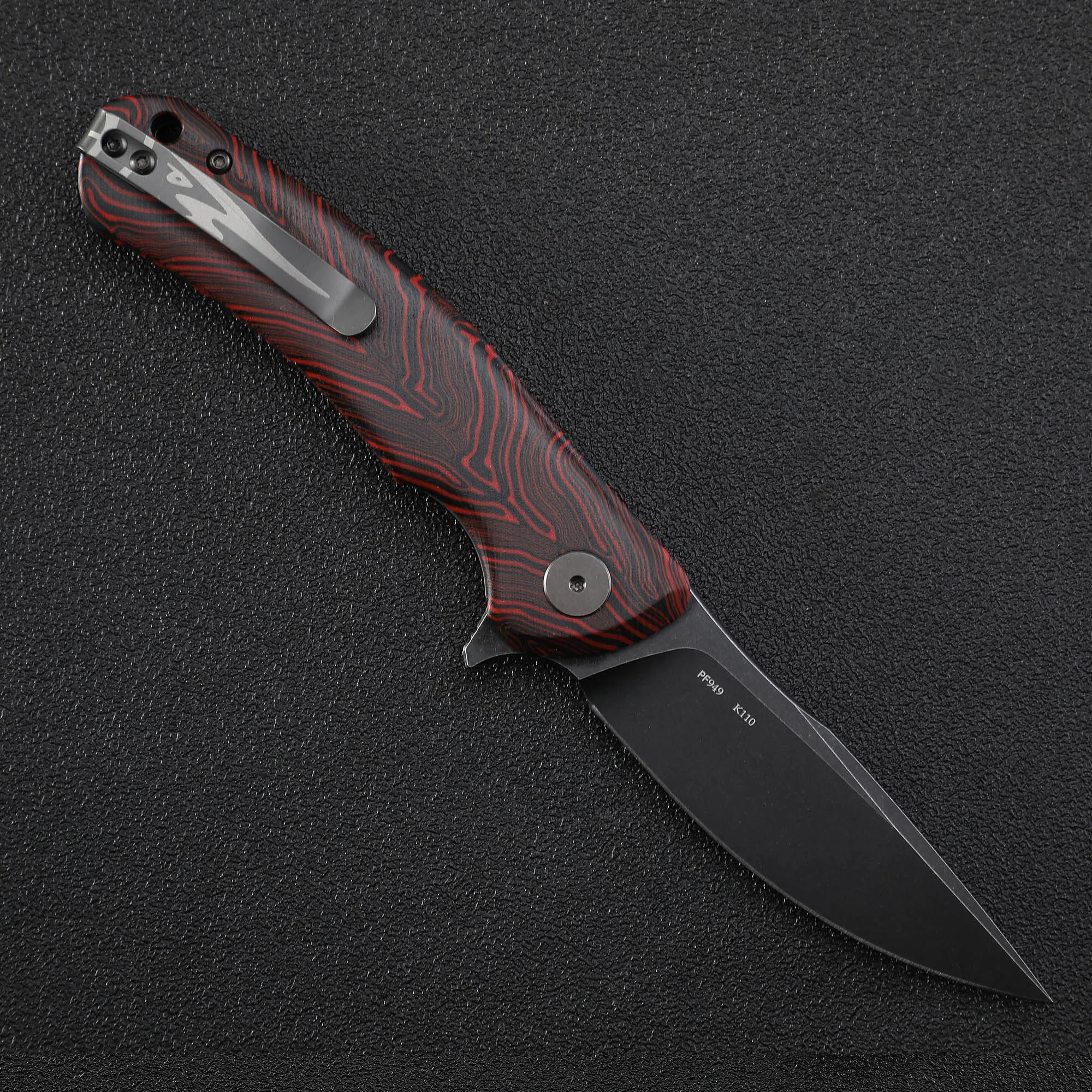 Petrified Fish PF949 Jackknife Folding Knife K110 Blade Steel Flax Handle Outdoor EDC Tool Camping Survival Hunting Knives 2