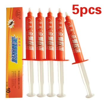

5pcs/lot 20g Anti Cockroach Pesticide Control Gel Drug Nest Environment Friendly Trap Bait Set Tube Style Insecticide Spraying