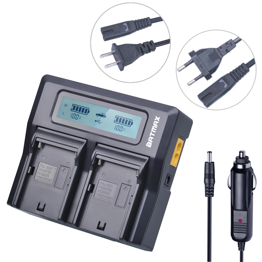 Литий ионный аккумулятор Batmax 4 шт. 5600 мАч BDC70 + быстрое двойное зарядное устройство