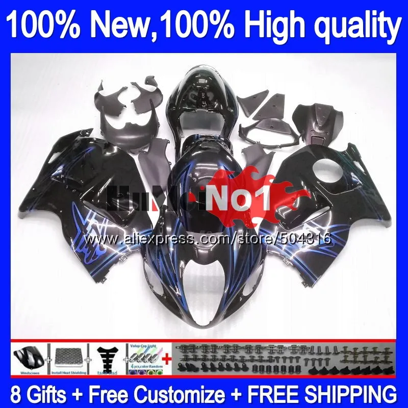 Hayabusa для SUZUKI GSXR 1300 2002 2003 2004 2005 2006 2007 28MC. 205 GSXR-1300 GSXR1300 96 02 03 04 05 06 07 обтекатель цвет синий, черный; большие размеры