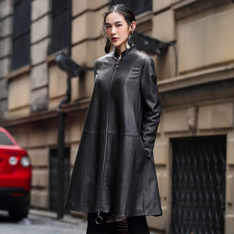 

Real 100% Sheepskin Coat Female Genuine Leather Jacket 2020 Autumn Jacket Women Korean Long Jackets Chaqueta Mujer MY s