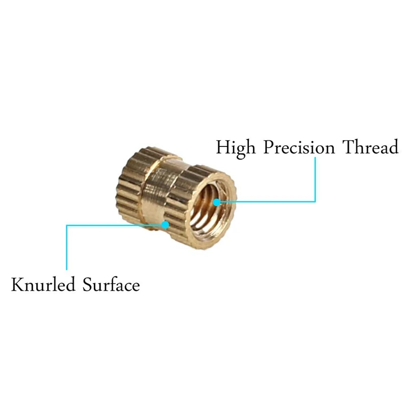 330 шт. гайки с накатанной внутренней резьбой M2 M3 M4 M5 латунные резьбовые вставки круглые литьевые гайки с накаткой ассортимент комплекта