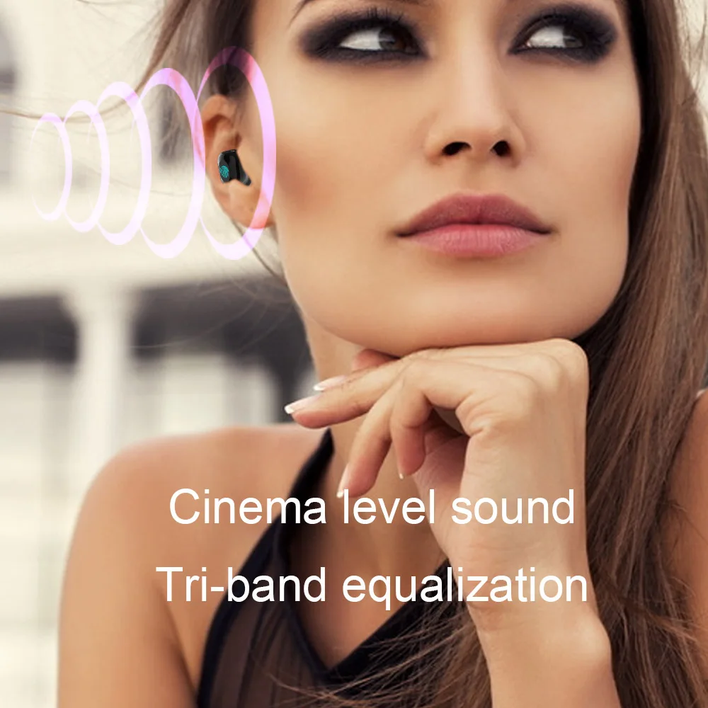 CBAOOO TWS Bluetooth спортивные музыкальные беспроводные наушники Bluetooth 5,0 наушники с микрофоном и зарядным устройством