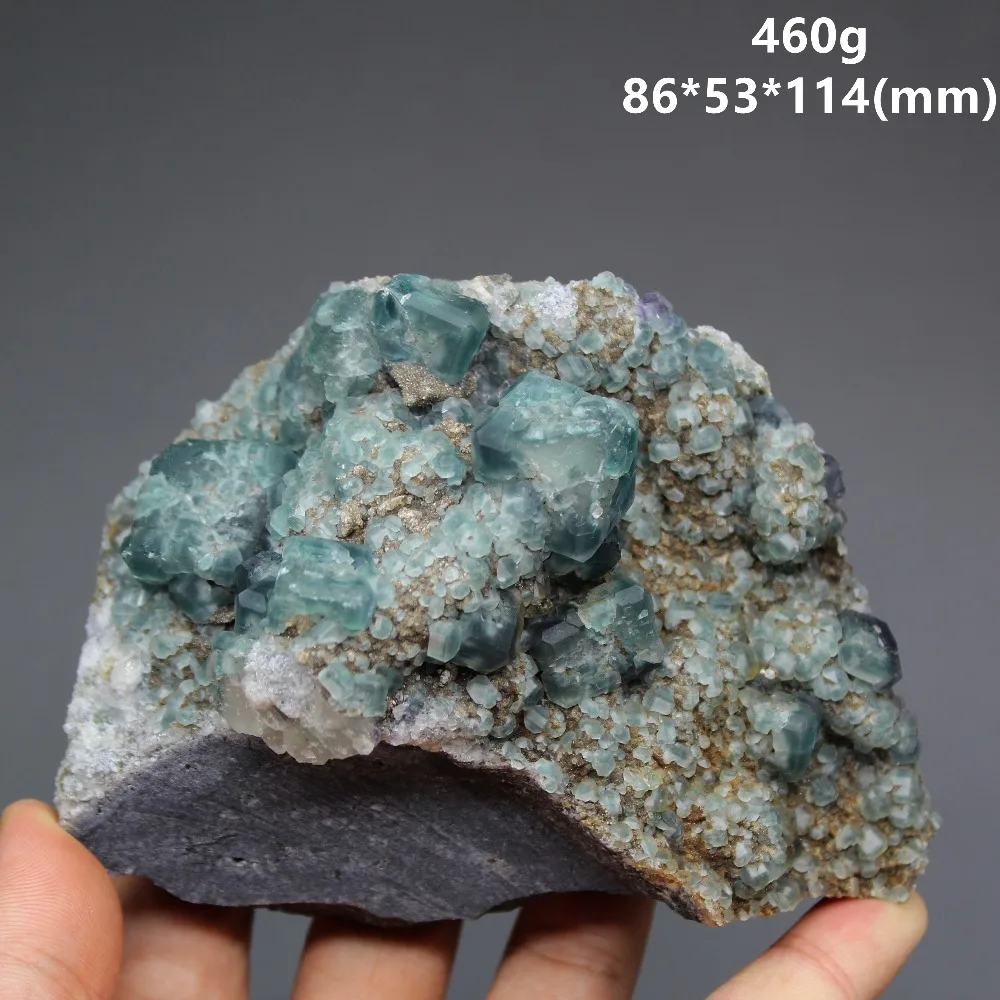 100% Natural rare blue-green fluorite cluster mineral crystal specimens Stones and crystals Healing crystal