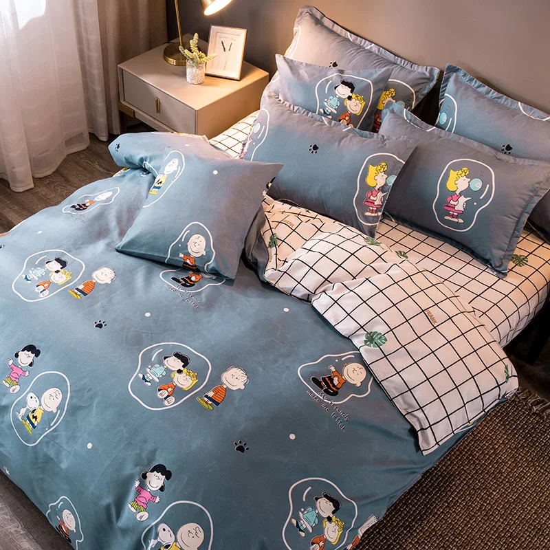 

Cheap And Comfortable Quilt Cover Pillowcase Cover Bed New Arrival Classical 3-6pcs/set Bed Linings Concise Style Bedding Set