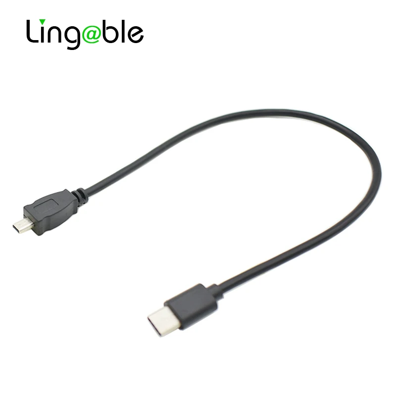Переходник Lingable USB Type C папа Mini 8 Pin 2 0 для камеры кабель OTG шнур 30 см Nikon Panasonic