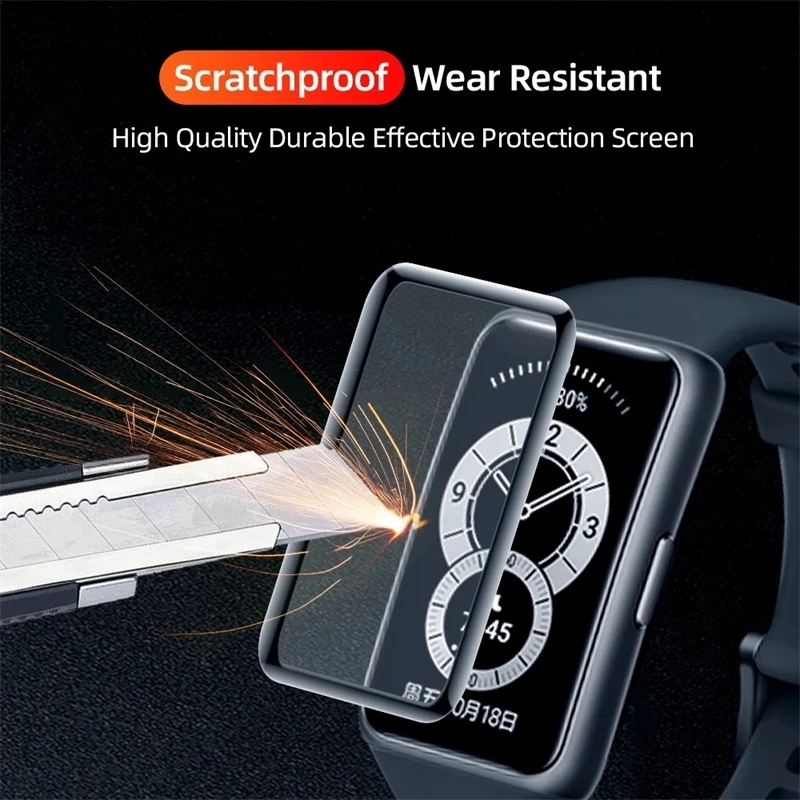 1-3PCS 9D Curved Protective Glass For Huawei Band 6 Glass Screen Protector Film Hauwei Huawey Band6 Band 6 Pro Smart Accessories