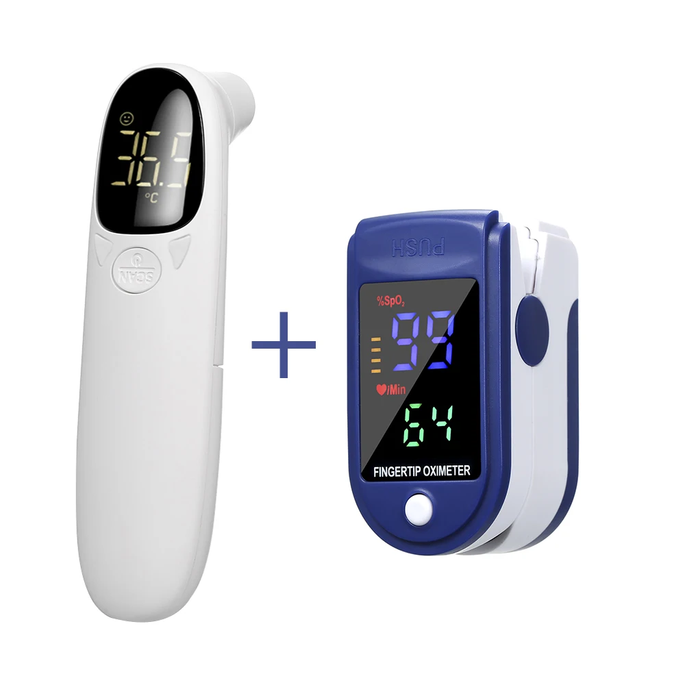 LPOW Infrared Digital Forehead Thermometer, 1s Reading, 3 Colors Backlight,  50 Memories Recall, All Ages (Ship in random colors)