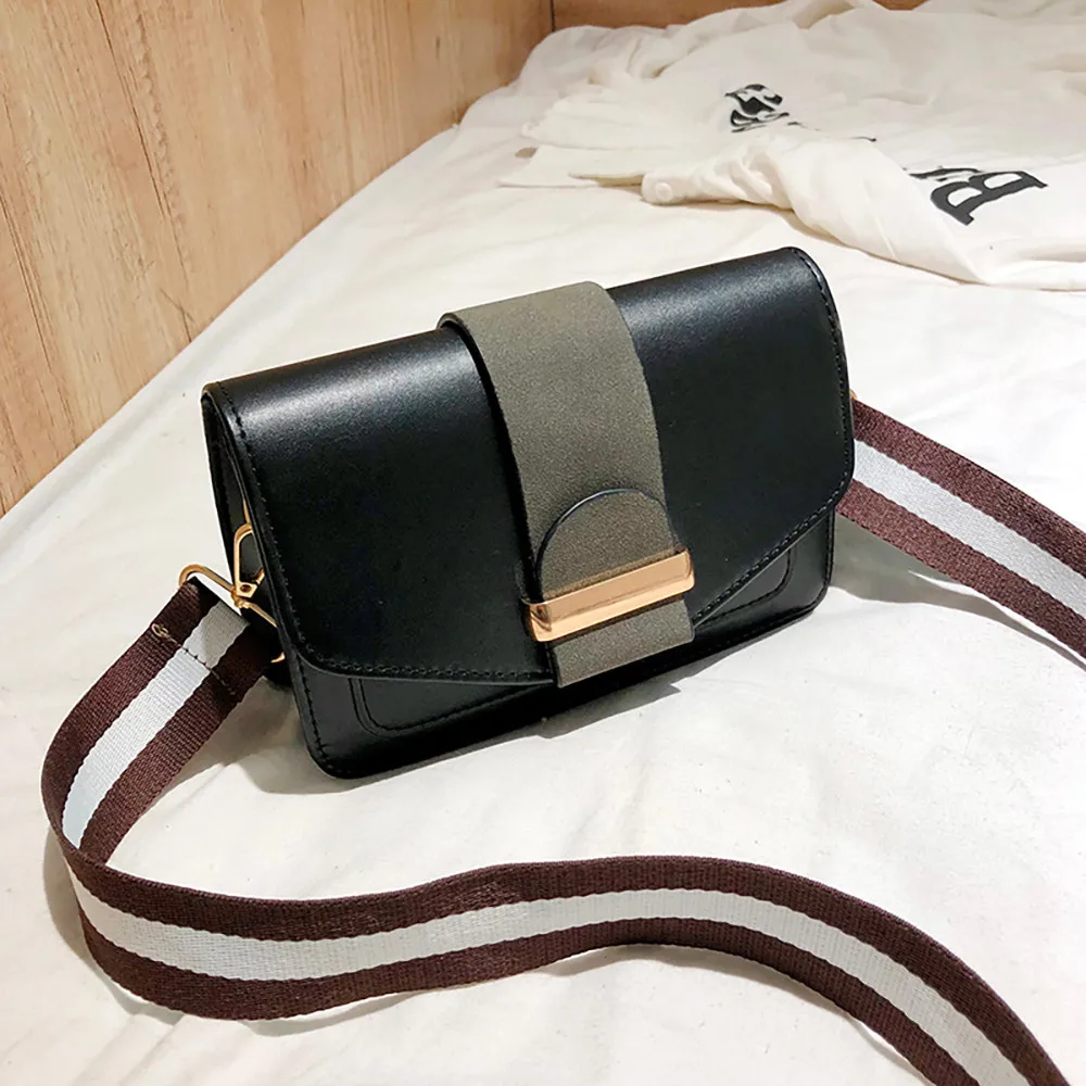 Япония корейский стиль Женская маленькая сумка с цветовым контрастом сумка на плечо дикая сумка-мессенджер PU квадратная сумка sac основная femme