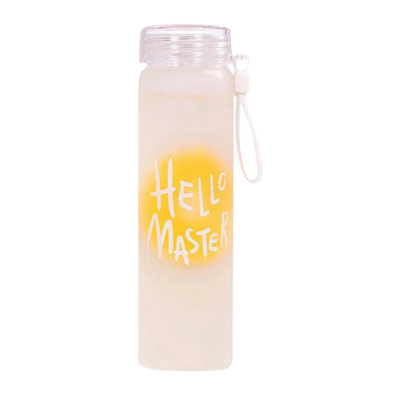 D CMHigh-quality Durable Fashion Casual Creative Glass Water Bottle Sports Portable Outdoor Students Leak-proof Drinkwear - Цвет: D