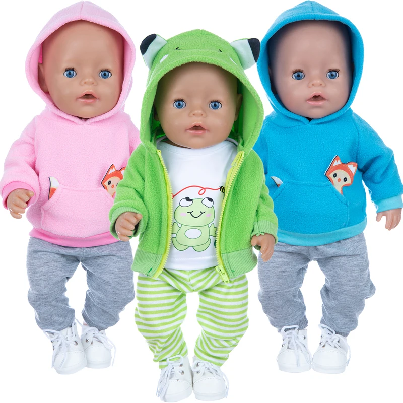 2023 teplý oblek panenka oblečení vhodný  pro 43cm děťátko nový narozený panenka oblečení