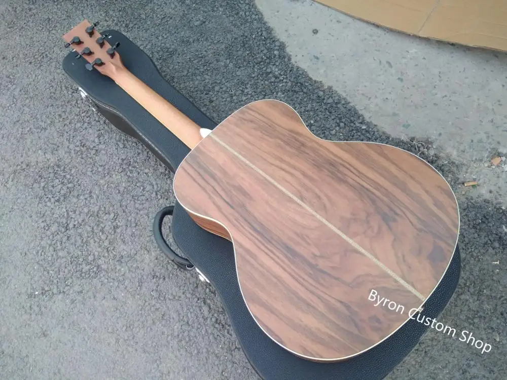 hardcase OOO15 стильная твердая гитара из орехового дерева атласная синяя Настройка Байрон производство акустическая электрогитара