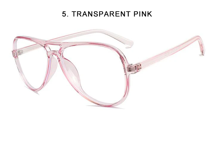5.Transparent pink Новинка ноября, корейский TR90, прозрачные, анти-Blu-ray плоские компьютеркомпьютерный очки ретро, дикие, двойной луч синий светильник, очки - Цвет оправы: 5.Transparent pink