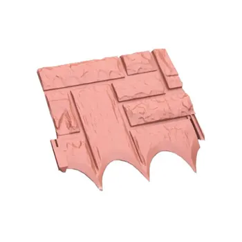 

26 * 23cm 6pcs/set Miniature Simulation Stone Brick Fence Plastic Fence DIY Flower Garden Edging Patio Vegetables Small Fence