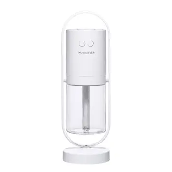 

Simple atomized mini 360 degree rotating spray air humidifier Mechanical Columnar ABS Silica gel Home use