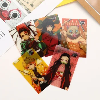 

Anime Kimetsu no Yaiba Portray Photo Cards Kamado Nezuko Tanjirou Tomioka Giyuu Cosplay PVC Cards Postcards 5pcs/set