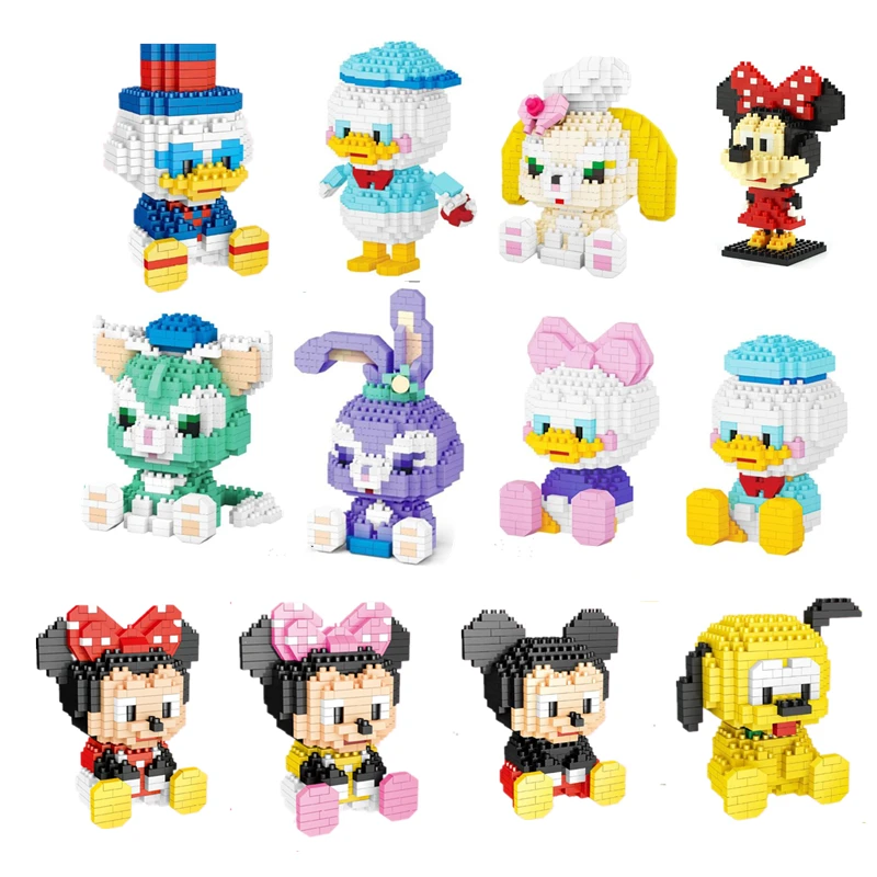 Конструктор Disney мультяшный персонаж Дональд утка Пуро Маус Минни Микки звезда