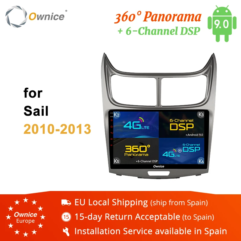 Best Ownice K1 K2 K3 K5 K6 9" 8 Core Android 9.0 2 Din Car DVD Player For Chevrolet Sail 2010 2011 2012 2013 360 Panorama DSP 4G LTE 0 Best Ownice K1 K2 K3 K5 K6 9" 8 Core Android 9.0 2 Din Car DVD Player For Chevrolet Sail 2010 2011 2012 2013 360 Panorama DSP 4G LTE 0