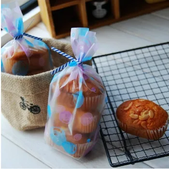 

12*20cm Scrub Clear Bubble Frosted Flat Bags Plastic Top Open Poly Bag Bakery Package Bag For Party Bread Muffin Cookies Packing