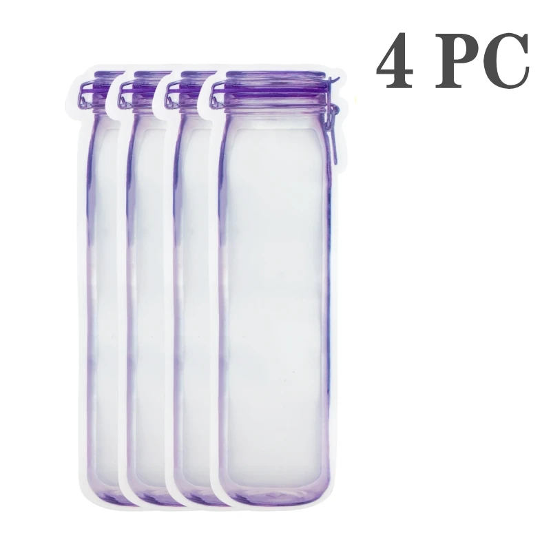 Reusable Mason Jar Design Ziplock Food Storage Bags for Snacks and Kitchen Organization
