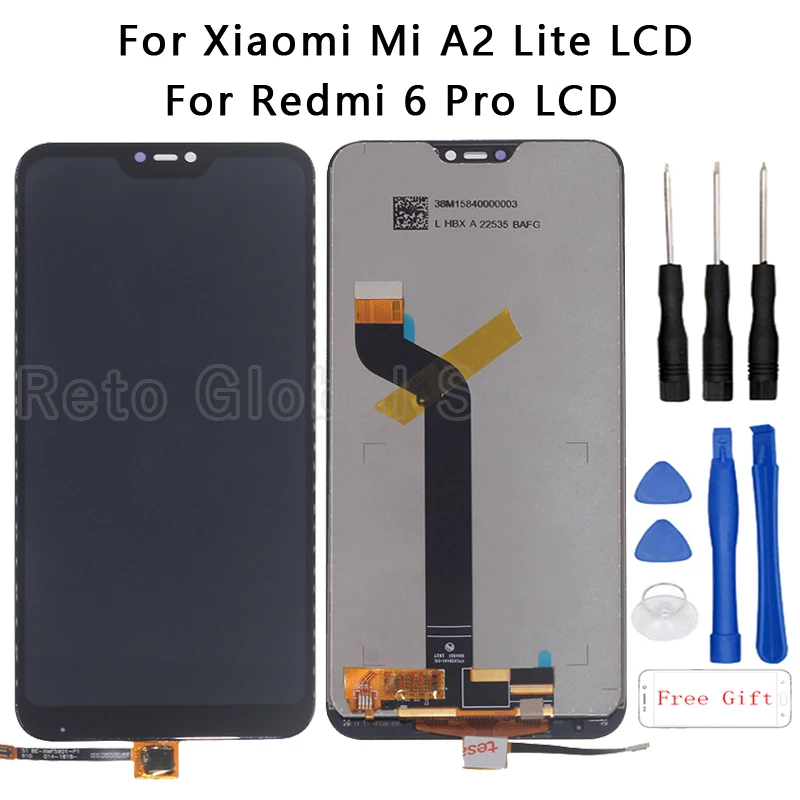 

5.84" AAA Quality LCD For Xiaomi Mi A2 Lite / Xiaomi Redmi 6 Pro LCD Display+Touch Screen Digitizer Assembly Replace Parts+Frame