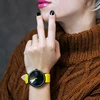 Womens Watch New Yellow Leather Strap Casual Style Women Watches Quartz Ladies Watches 40mm 2