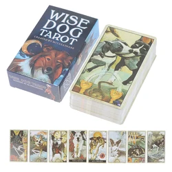 Novo tarô sábio cão tarô cartas tarô baralho completo inglês jogo de tabuleiro festa famaliy cartas de jogo 78pcs tarô cartas jogo de cartas