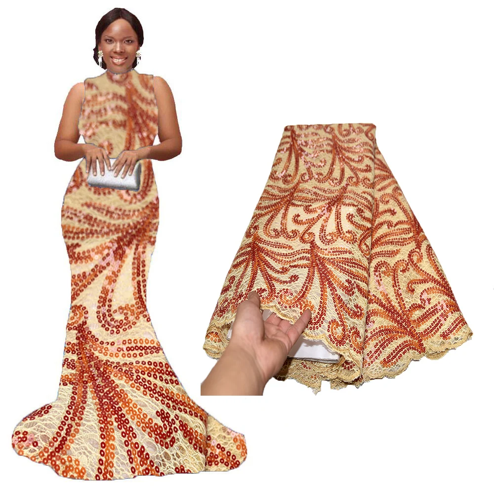 

Sequin Lace Material African Lace Fabric 2019 High Quality Nigerian French Net Lace Fabric Hot Selling African Laces