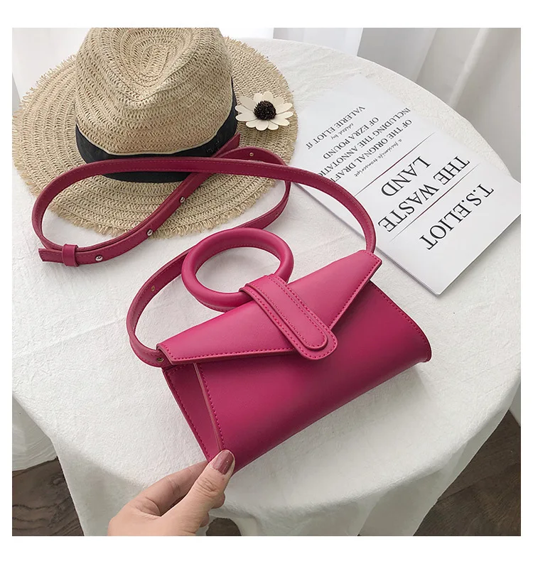 Fluorescent Color Envelope Bag For Ladies Retro High Quality Pu Leather Handbags Female Wome Elegant Korean Style Crossbody Bags