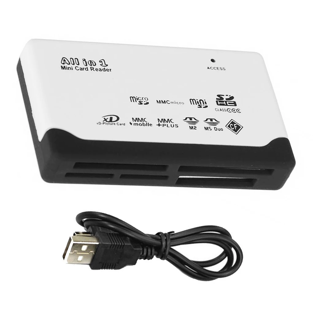 

Memory Card Reader External USB Adapter Fast Data Transmission Speed Converter with Data Cable Desktop PC Accessories