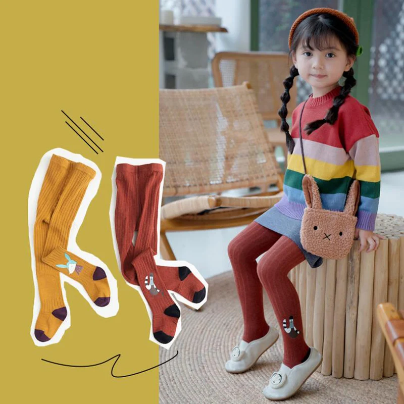 

Cartoon Animal Kids Tights For Girls Soft Cotton Warm Children Stockings Leggings Autumn Winter Pantyhose 1-12T Calcetines