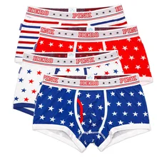 4 шт./лот Pink Heroes высокого качества нижнее белье из хлопка, Для мужчин шорты-боксеры модный принт мужские трусы